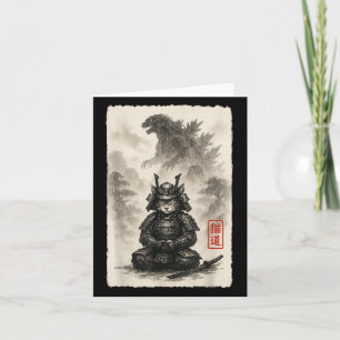 Süße Kitty Catzilla wütendes Kaiju Anime Katzenmon Karte