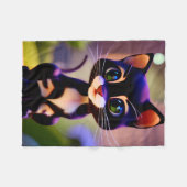 Süße Kitty Fleecedecke (Vorderseite (Horizontal))