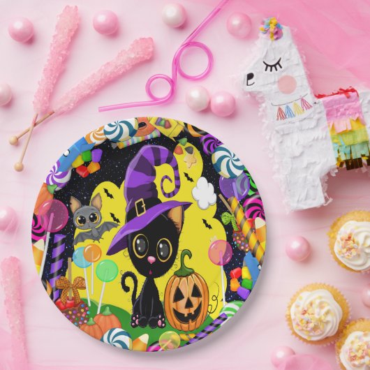 Süsse Kitty Halloween-Party Goods Pappteller (Party)