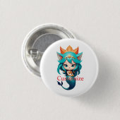 Süße Kitty Katze Meerjungfrau Thunder_Cove Button (Vorne & Hinten)
