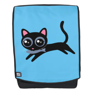 Süße Kitty-Katze mit Fisch-Geschenk für Mädchen Rucksack
