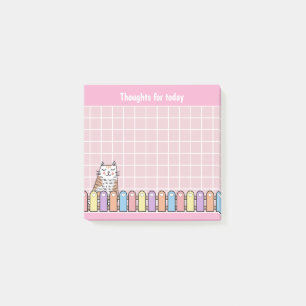 Süße Kitty Katze Rosa Gedanken für heute Post-it Klebezettel