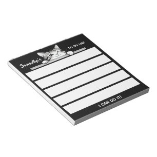 Süße Kitty Minimalistisches Design - KATZE 2 Notizblock