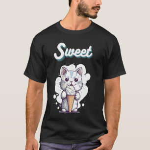 Süße Kitty, niedliche Katze Eiscreme-Kegel -Stimmu T-Shirt