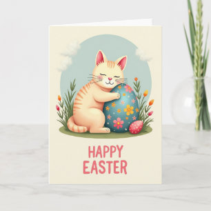 Süße Kitty-Ostergrüße-Karte Karte