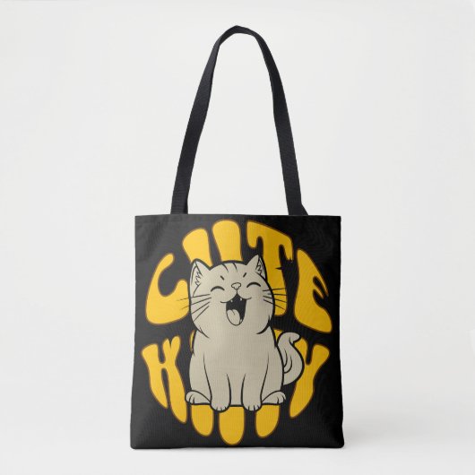 Süße Kitty-Schultertasche Tasche (Vorderseite)