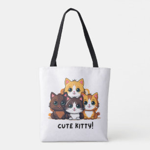 'Süße Kitty' Trio Niedlicher Katzenliebhaber Tasche