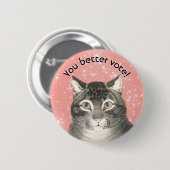 Süße Kitty-Wahltaste Button (Vorne & Hinten)