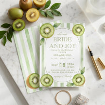 Süße Kiwi Frucht Salbei Grün Gestreifte Hochzeitsd