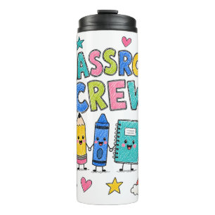 Süße Klassenzimmer-Crew-Lehrer-Klassenzimmer-Dekor Thermosbecher