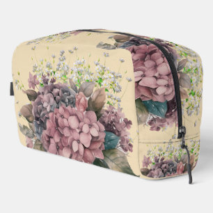 Süße klassische feminine staubrosa Blumen Waschbeutel
