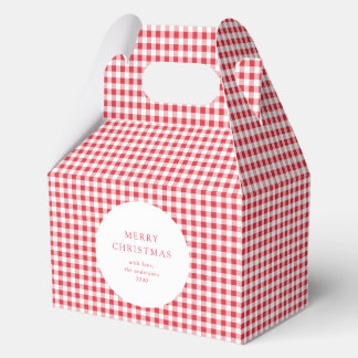 Süße klassische rote Gingham-Feiertags-Custom-Cook Geschenkschachtel