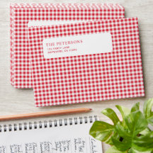 Süße klassische rote Gingham-Weihnachten