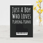 Süße Klavierspieler-Karten für Babyjungen Pianist Karte (Gelbe Blume)