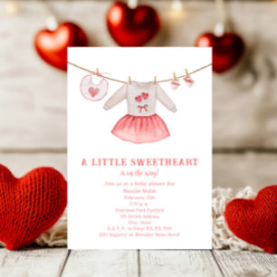 Süße Kleider fürs Baby - Valentinstag-Baby-Party Einladung