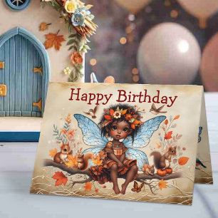 Süße kleine afrikanische Feenprinzessin Alles Gute Karte