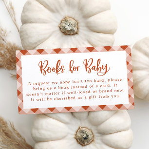 Süße kleine Baby Shower Bücher für Baby Begleitkarte