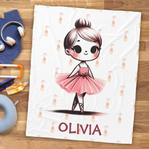 Süße kleine Ballerina Fleecedecke
