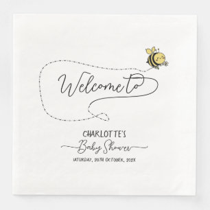 Süße kleine Biene Baby Shower Serviette