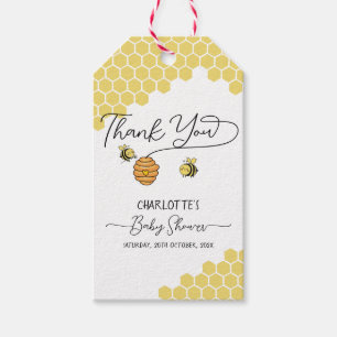Süße kleine Bienen Waben Baby Shower Geschenkanhänger