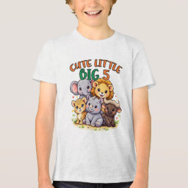 Süße kleine Big-5-Safari-Kinderzimmer-Herz-Kunst. Tri-Blend Shirt