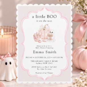 Süße Kleine Boo Halloween Mädchen Baby Shower Einladung