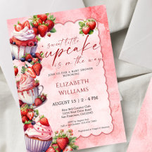 Süße kleine Cupcake-Strawberry-Baby-Party