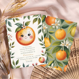 Süße kleine Cutie Orange Party Einladung