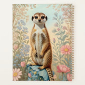 Süße kleine Erdmännchen-Pastell-Blumen Planer (Rückseite)