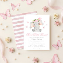 Süße kleine Erdnuss-Elefanten-elegante Babyparty