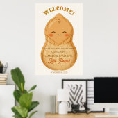 Süße kleine Erdnuss *Willkommensschild Poster NUR* (Heimbüro)