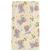 Süße kleine Erdnüsse Elephant Wasserfarbe Blüte Kleine Geschenktüte (Vorderseite)