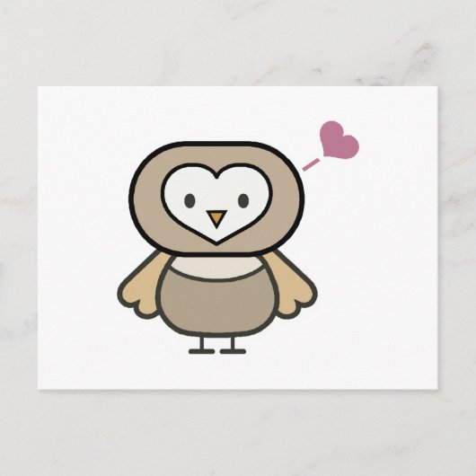 süße kleine Eule Postkarte (Vorderseite)