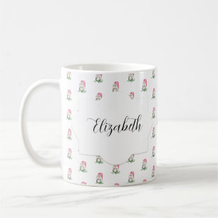 Süße Kleine Eulen Aquarell Monogrammiert Kaffeetasse