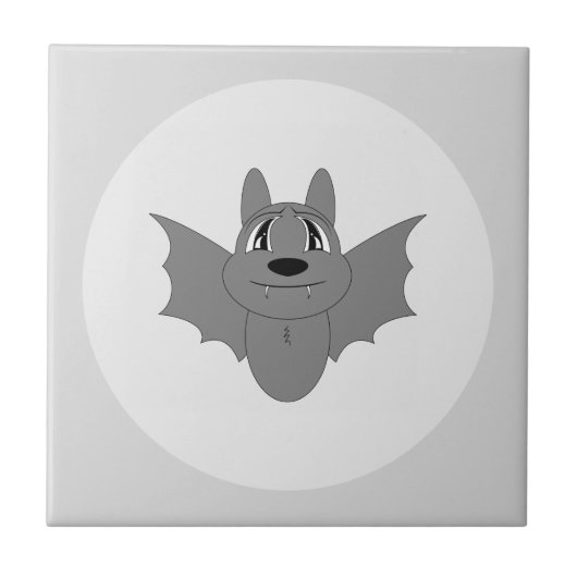 Süße kleine Fledermaus Fliese (Vorderseite)