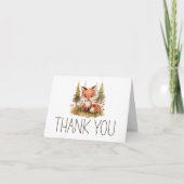 Süße kleine Fuchs-Baby-Shower-Dankeskarten Dankeskarte (Vorderseite)