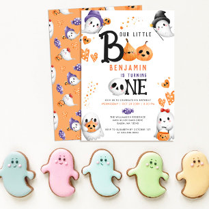 Süße kleine Geistchen Halloween erster Geburtstag Einladung