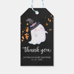 Süße kleine Halloween-Geister-Baby-Party zum Danke Geschenkanhänger