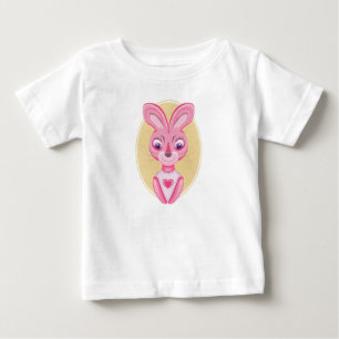 Süße kleine Hasenmädchen-Cartoon Baby T-shirt
