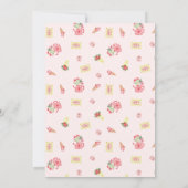 Süße kleine Herzchen auf dem Weg zur Babyparty in Einladung (Rückseite)