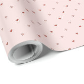 Süße kleine Herzen Rosé Geschenkpapier (Rolleneckpunkt)