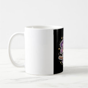 Süße kleine Hexe auf Besenstiel Kaffeetasse