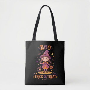 Süße kleine Hexe. Buh. Süßes oder Saures. Tasche
