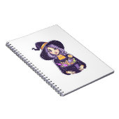 Süße kleine Hexe mit zauberhafter Bonbonschale Notizblock (Rechte Seite)