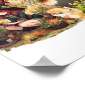 Süße kleine Hexe und Fuchs Poster (Ecke)