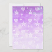 Süße kleine Hispanic Baby Stars und Mond Mädchen Einladung (Rückseite)