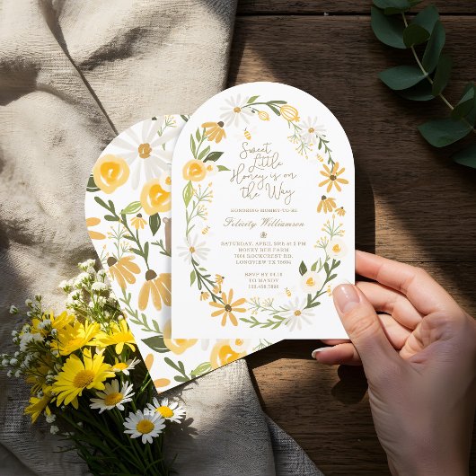 Süße kleine Honig auf dem Weg Beautydusche Einladung