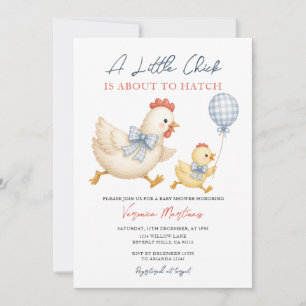 Süße kleine Hühner schlüpfen bald - Babyparty-Einl Einladung