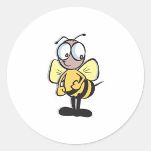 süße kleine Hummel Runder Aufkleber