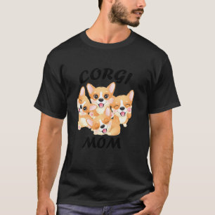 Süße kleine Hundebesitzerin Corgi Mama T-Shirt